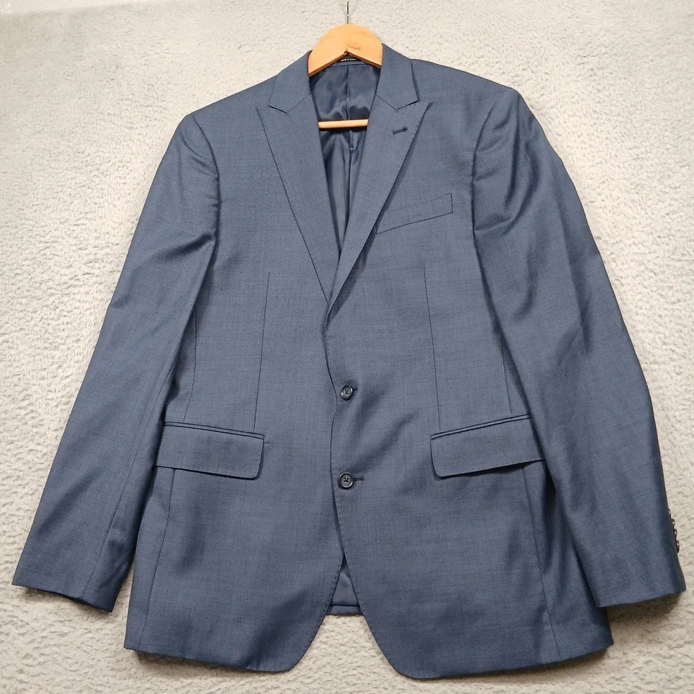 Joseph Abboud JOE Wool Blazer Men's 42L Blue Two Button Sport Coat‎